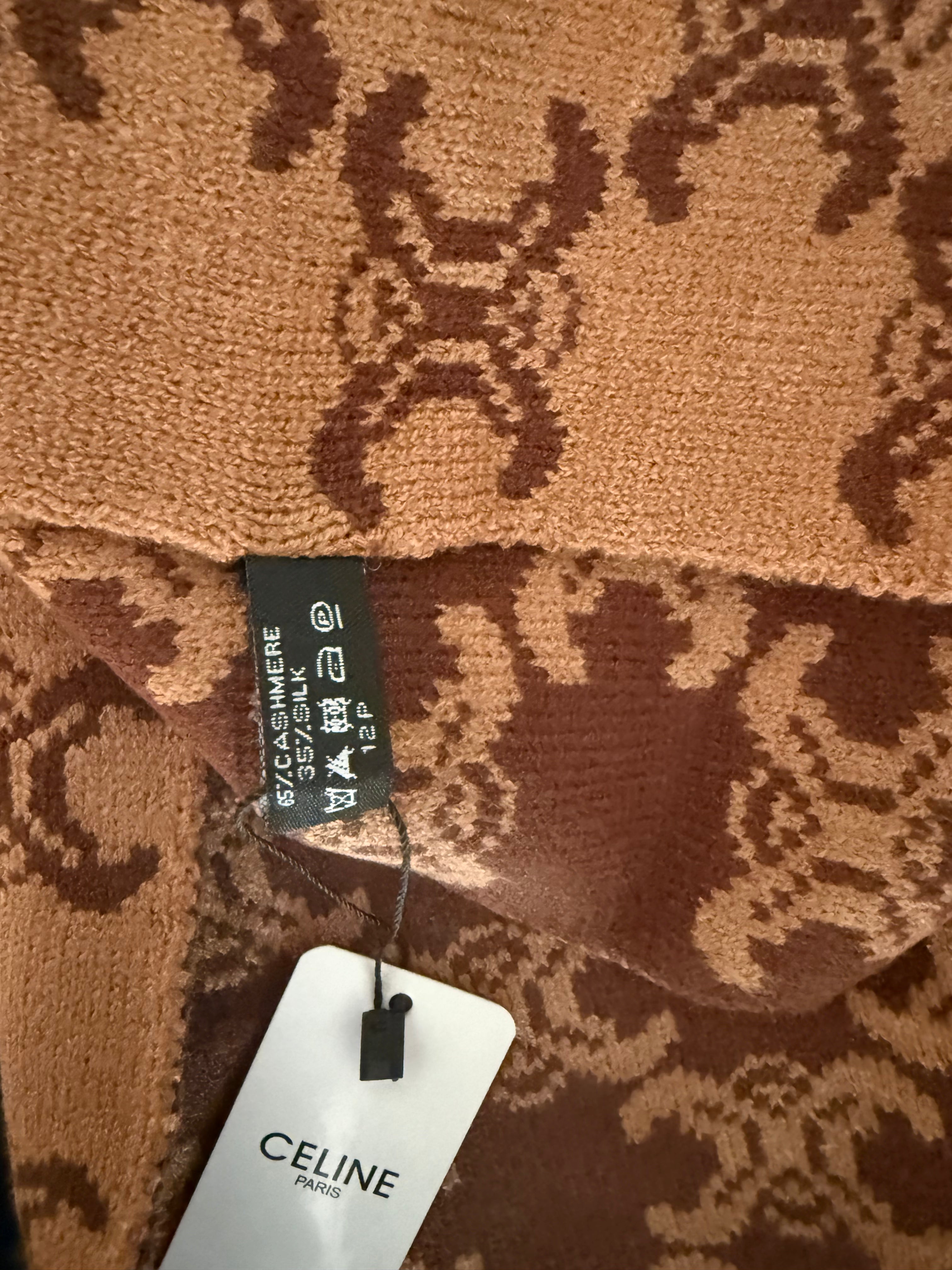 Céline Triomphe Sjaal – Bruin/Camel Luxe Designer Sjaal