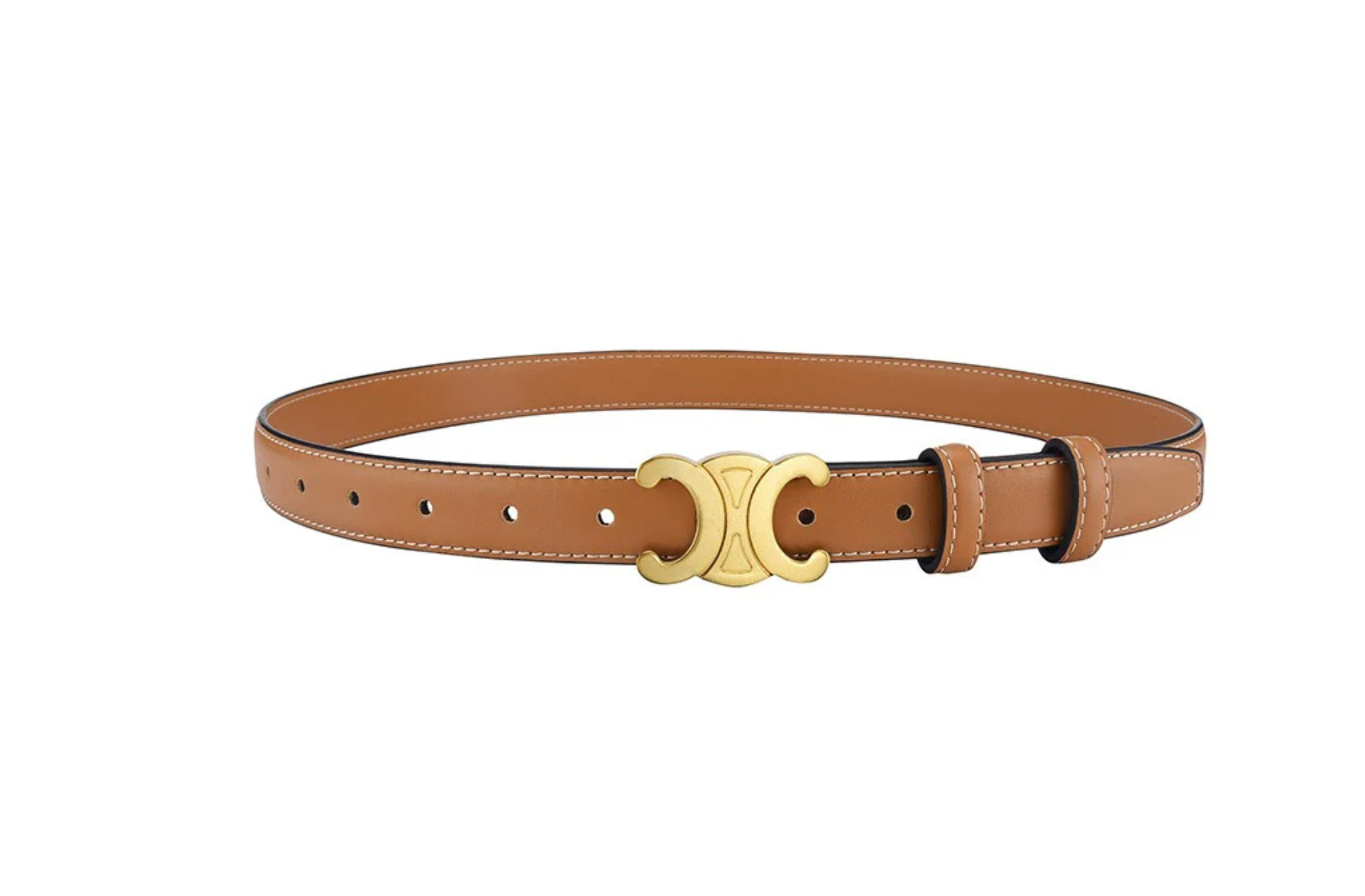 Céline Bruine Dames Riem – Luxe Designer Riem van Leer