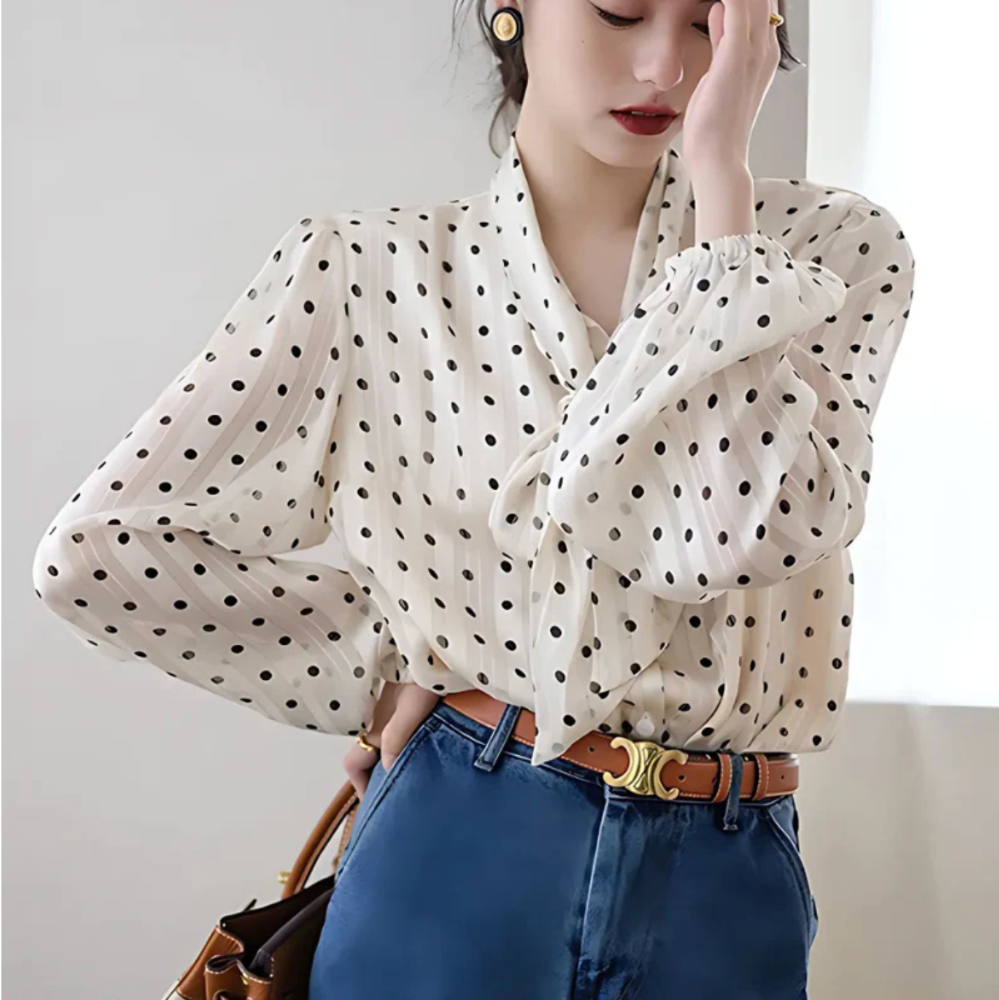 Céline Bruine Dames Riem – Luxe Designer Riem van Leer